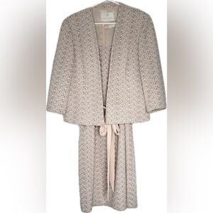 Jacques Vert Pink/Taupe Dress and Jacket Set